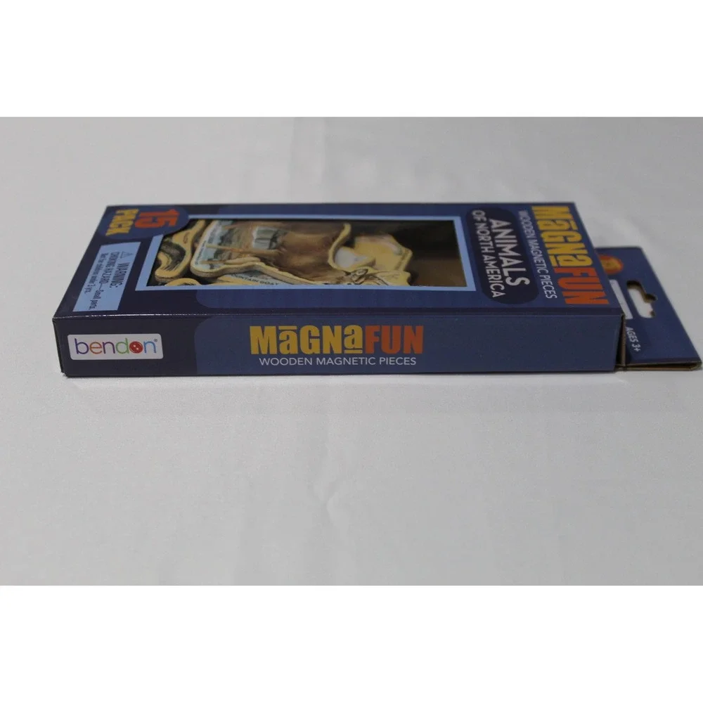 Bendon MagnaFun Animals of North America Wooden Magnetic Pieces 15 Pack New